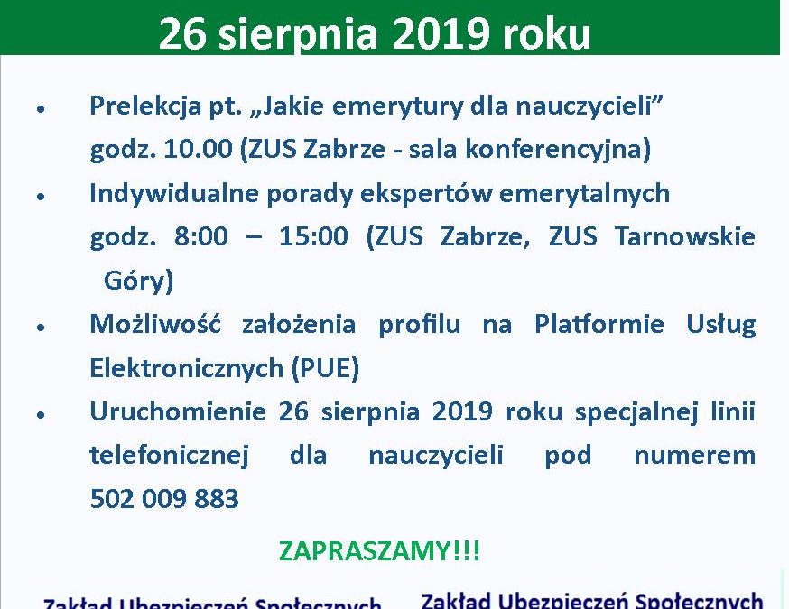 Dzień otwarty dla nauczycieli w ZUS
