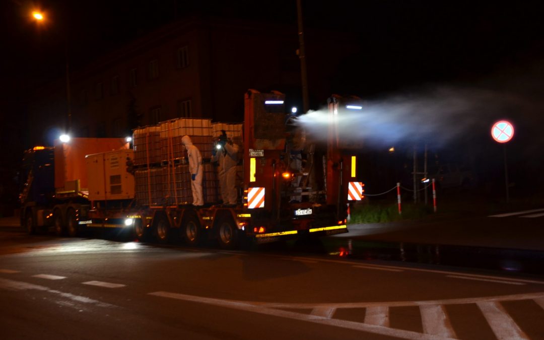 Dezynfekcja tarnogórskich ulic