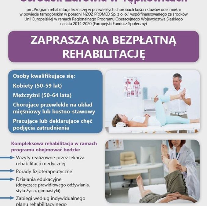 Bezpłatna rehabilitacja w Tąpkowicach