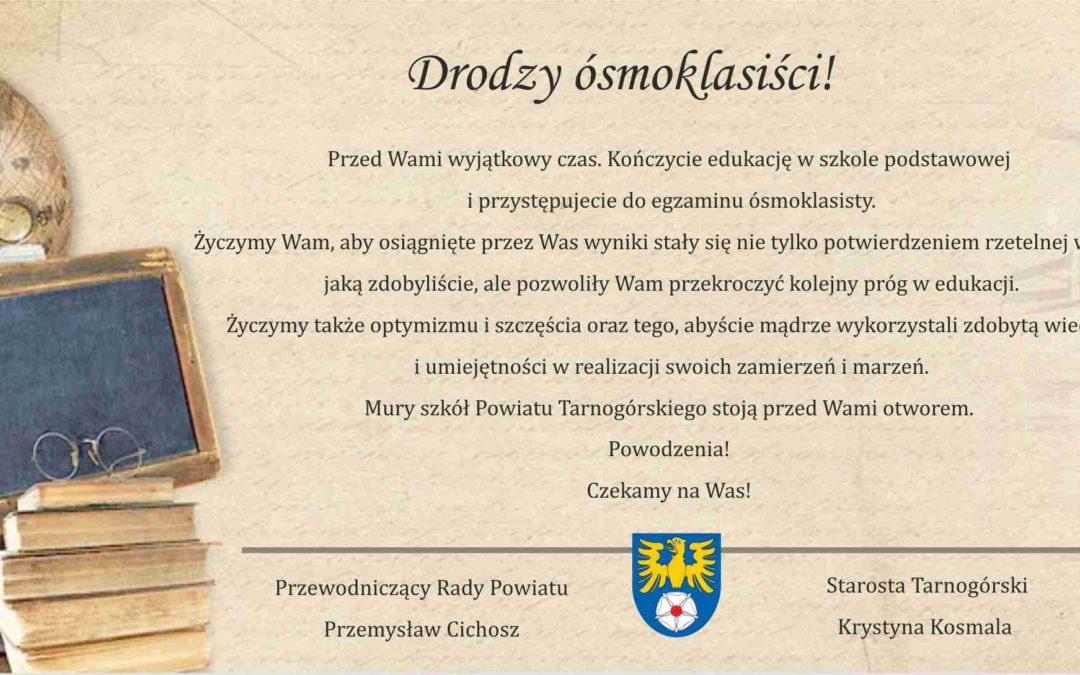 Życzenia dla ósmoklasistów