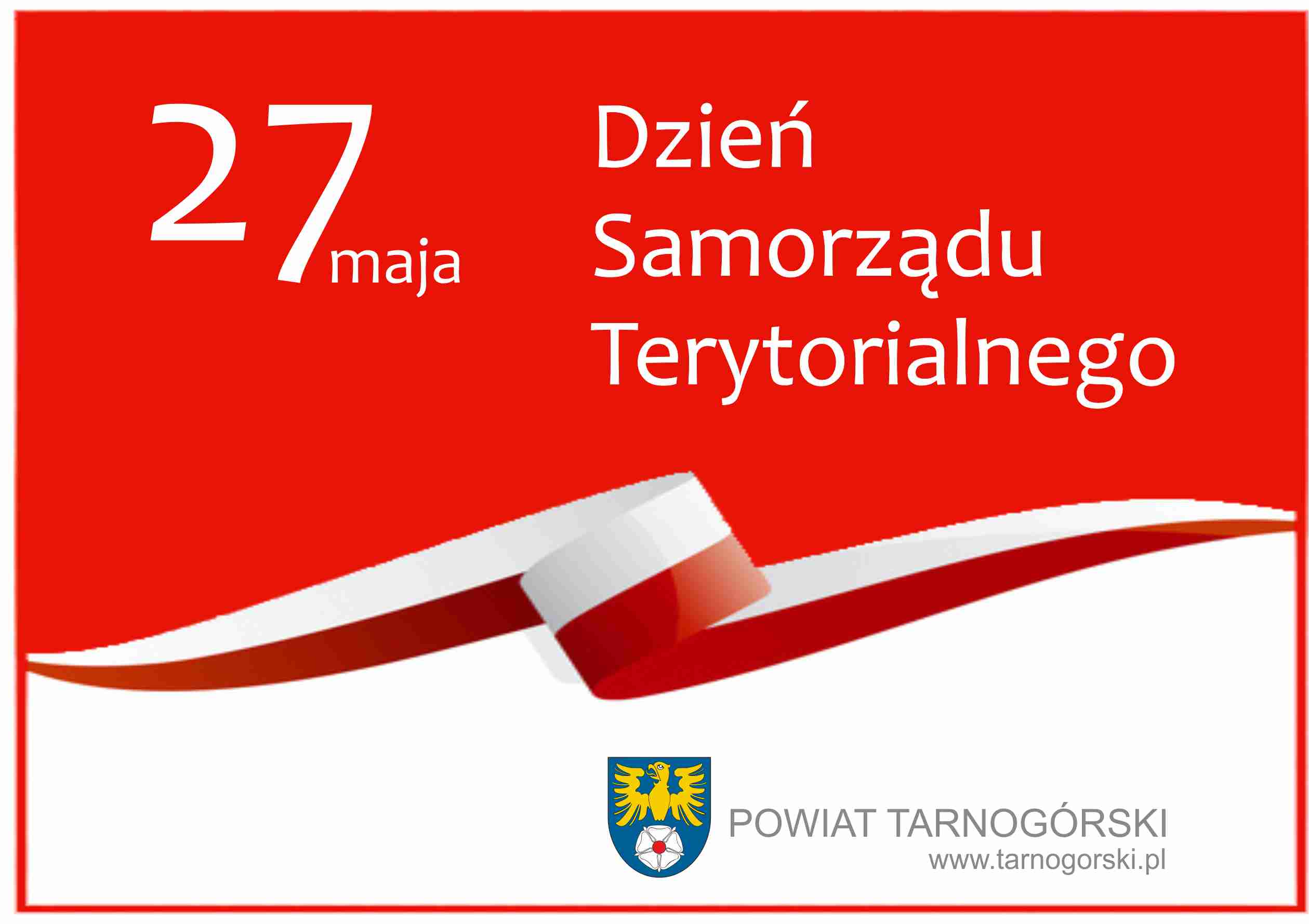 Na zdjęciu flaga i herb Powiatu Tarnogórskiego