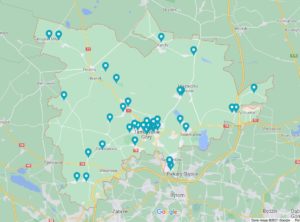 mapa powiat tarnogórski