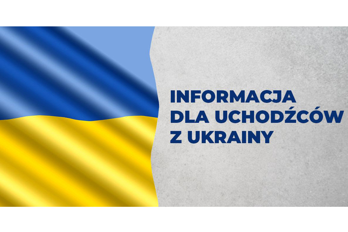 awatar flaga ukrainy z napisem informacja dla uchodźców