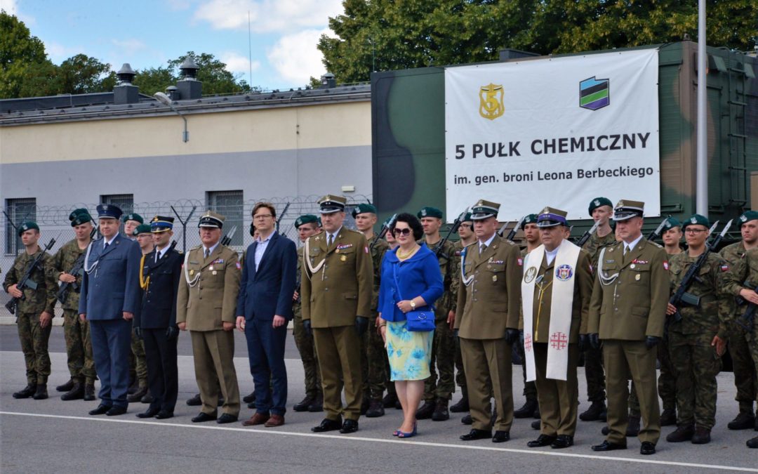 Przysięga wojskowa w tarnogórskim 5. Pułku Chemicznym