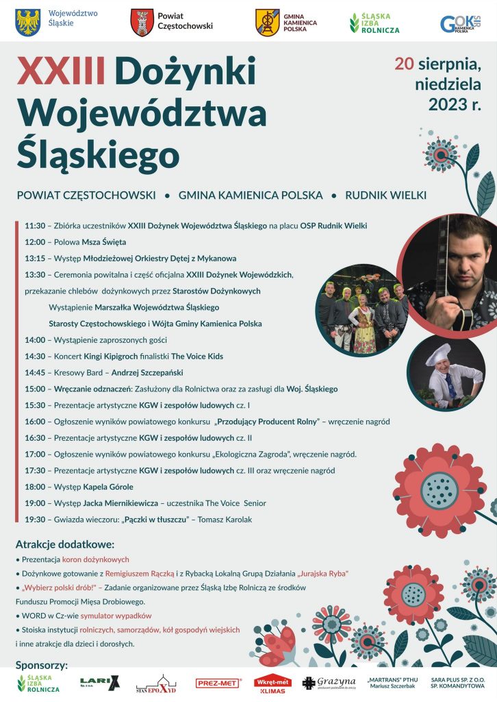 plakat XXIII dożynki województwa śląskiego 2023