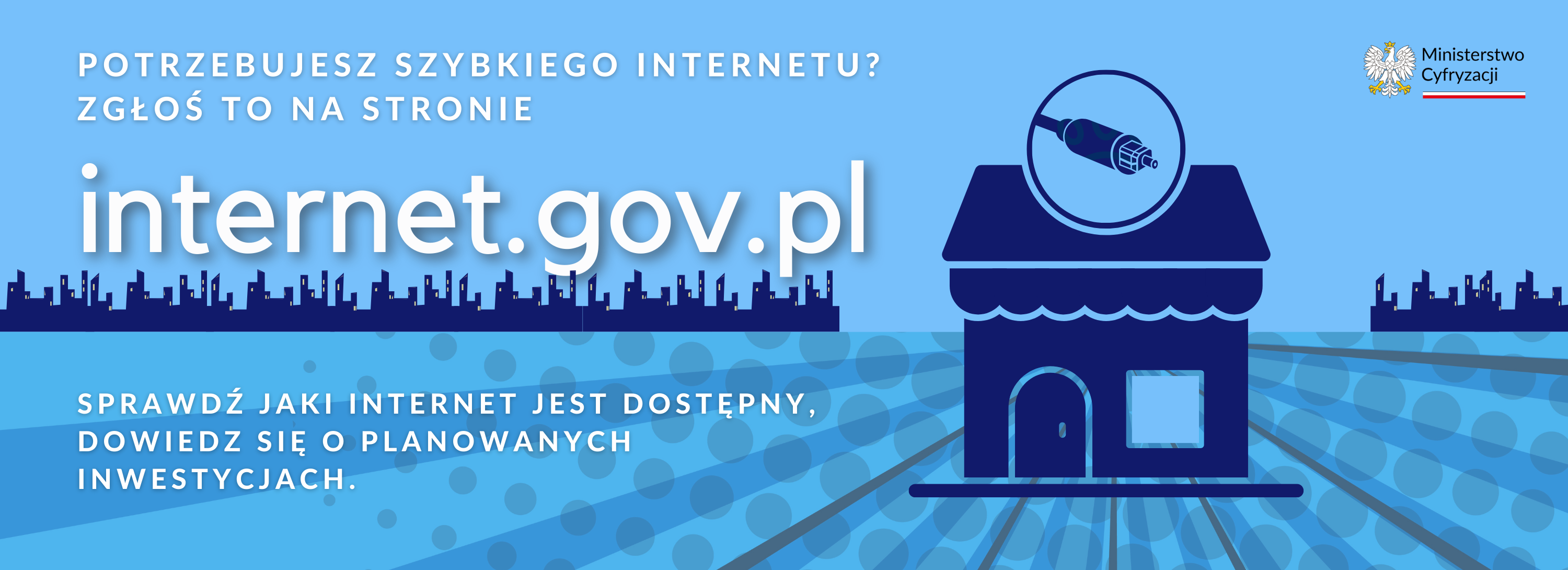 baner przedstawiający grafikę zachęcającą do wejścia na stronę internet.gov.pl