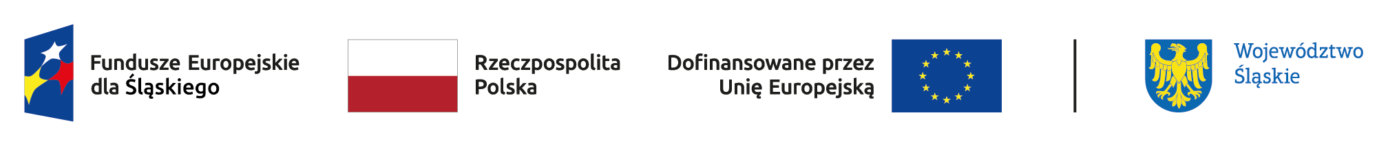 Logotypy projektu Fundusze Europejskie dla Śląskiego 2021-2027