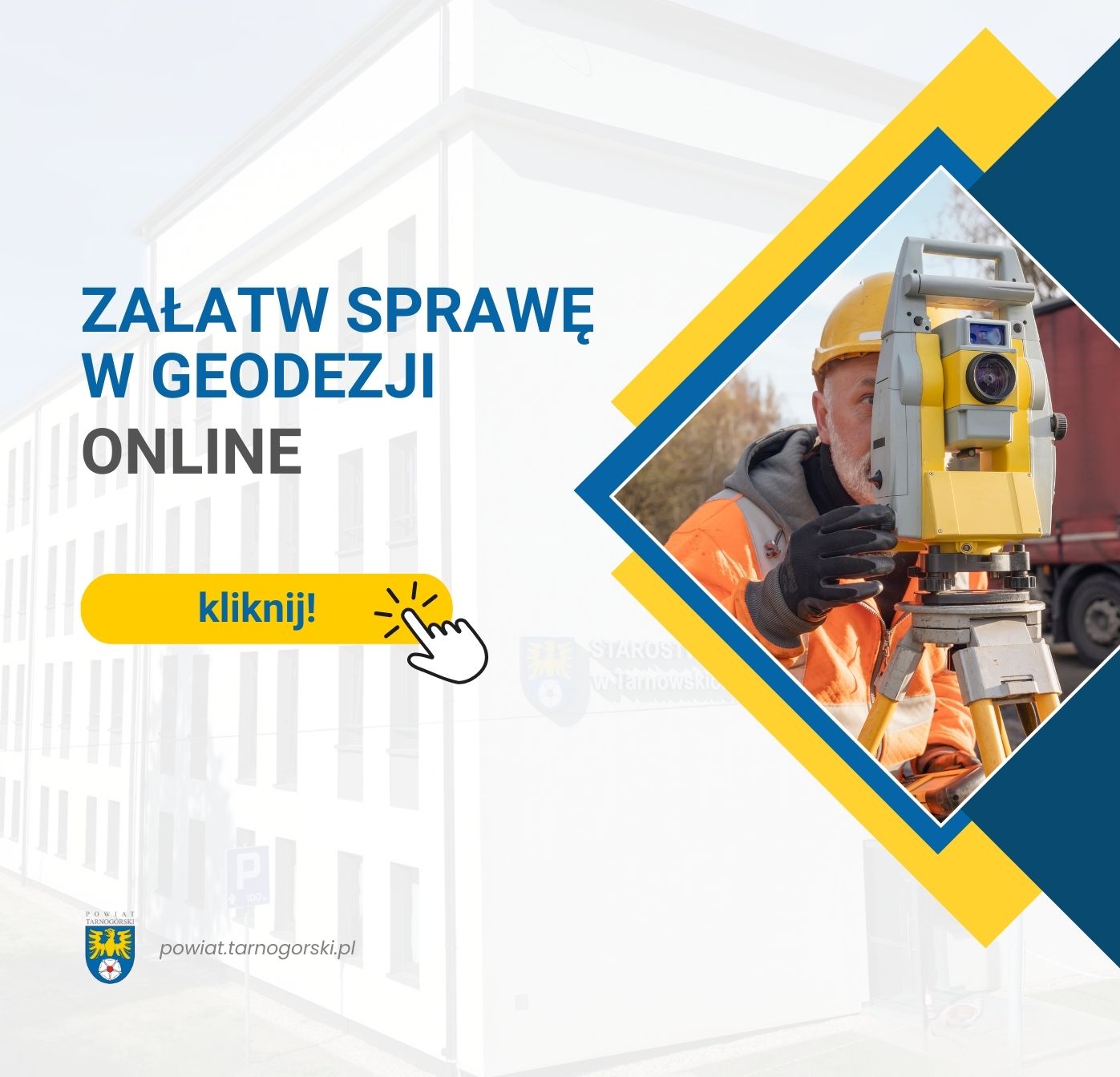 Baner Załatw sprawę ONLine w Geodezji