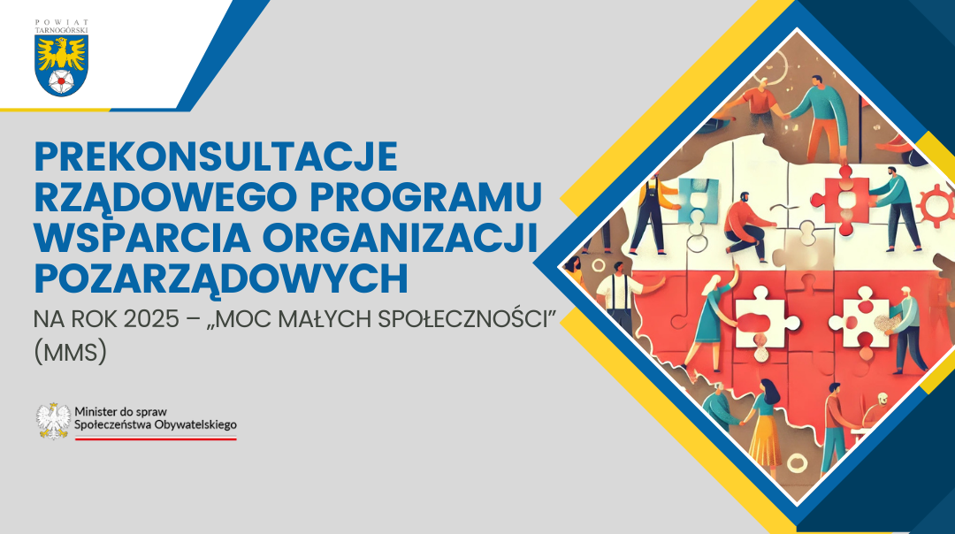 Prekonsultacje Rządowego Programu Wsparcia Organizacji Pozarządowych na 2025 rok – „Moc Małych Społeczności”