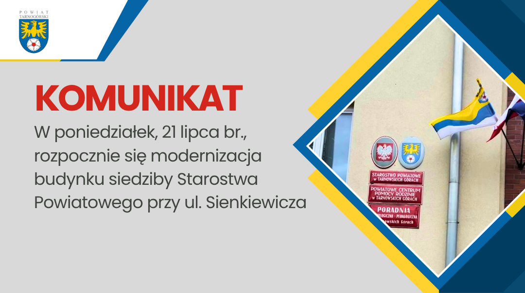 Informacja o pracach modernizacyjnych