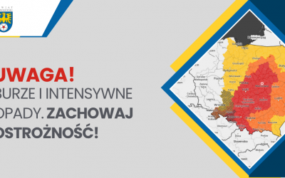Uwaga! Burze i intensywne opady. Zachowaj ostrożność!