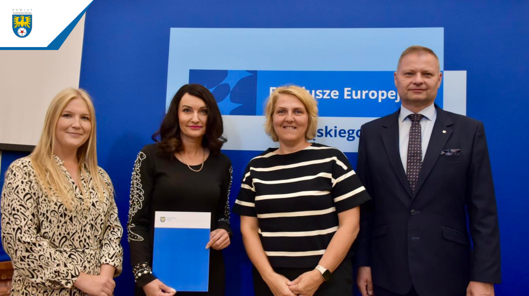 List gratulacyjny dla Powiatu Tarnogórskiego za projekt ‘Mobilni Zawodowcy’