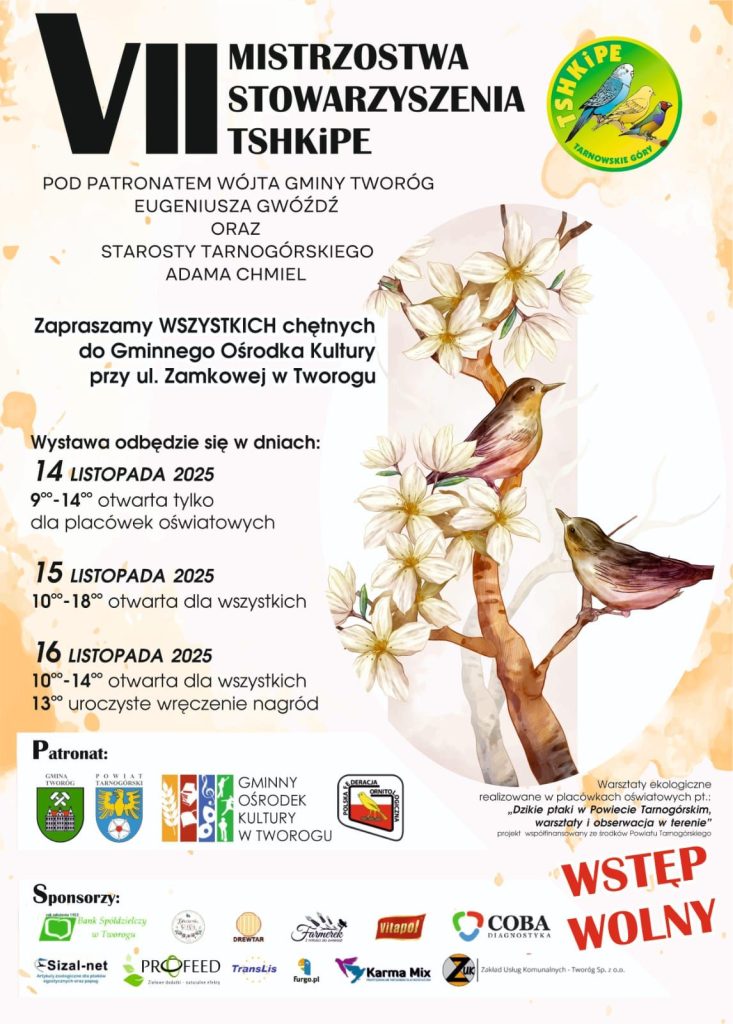 Wystawa kanarków i ptaków egzotycznych w Tworogu