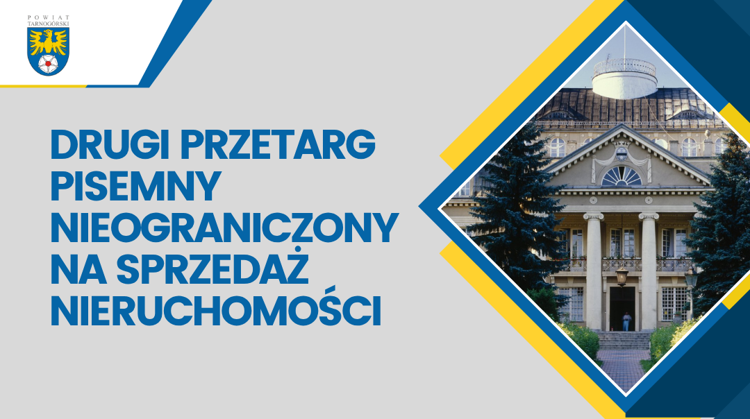 Drugi przetarg pisemny nieograniczony na sprzedaż nieruchomości