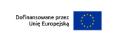 Flaga Unii Europejskiej z napisem Dofinansowane przez Unię Europejską