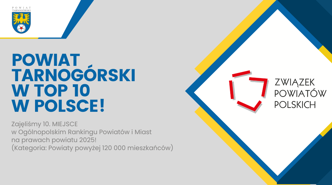 Powiat Tarnogórski w TOP 10 najlepszych samorządów w Polsce!