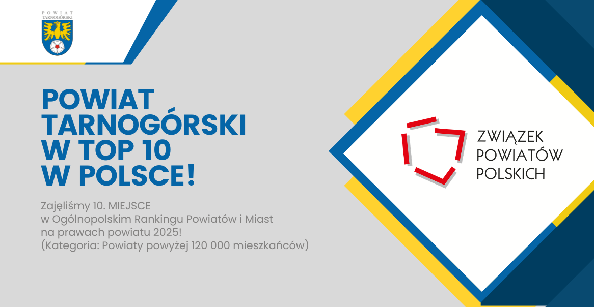 Powiat Tarnogórski w TOP 10 najlepszych samorządów w Polsce!