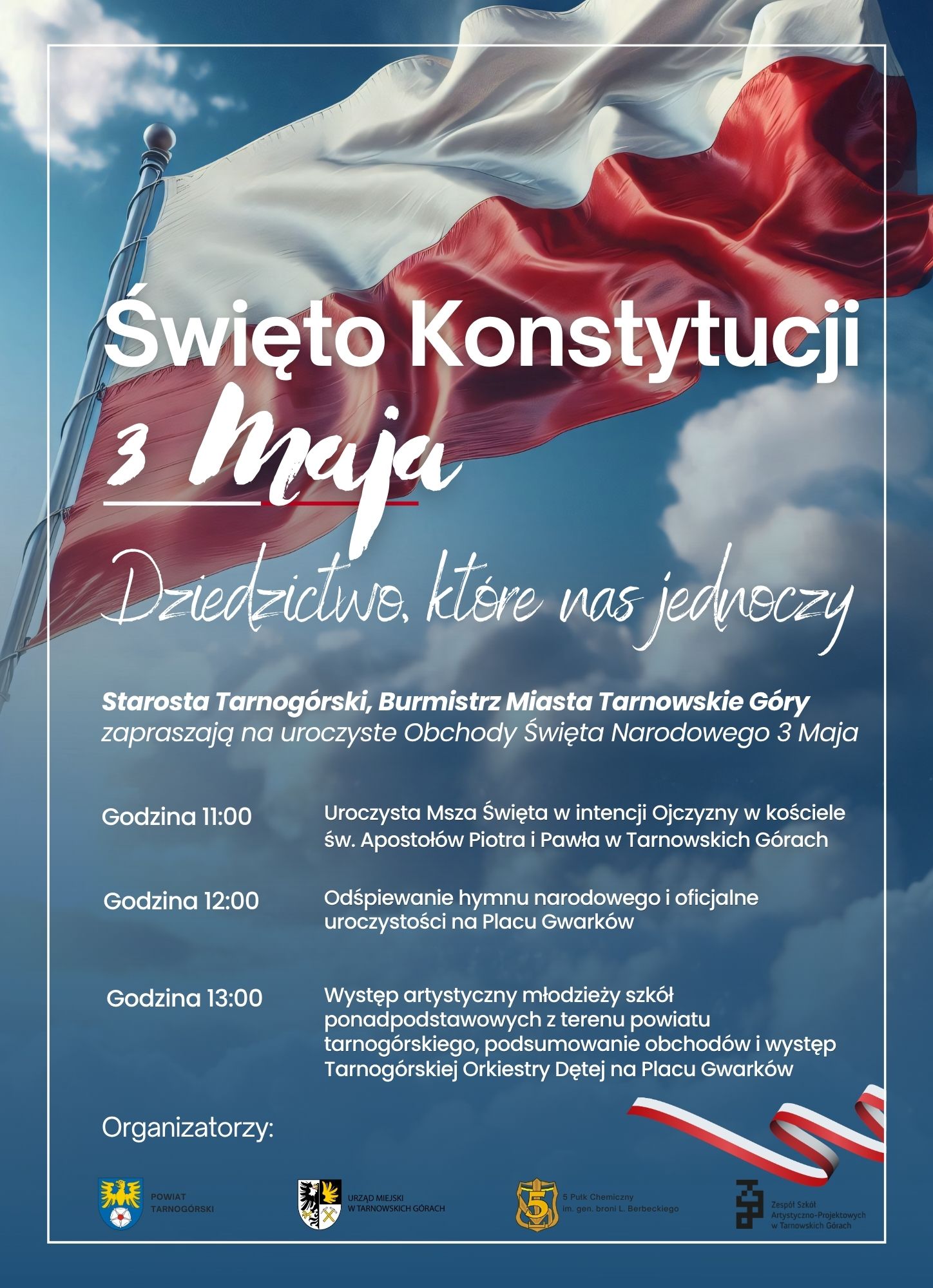 Uroczyste obchody Święta Konstytucji 3 Maja w Tarnowskich Górach