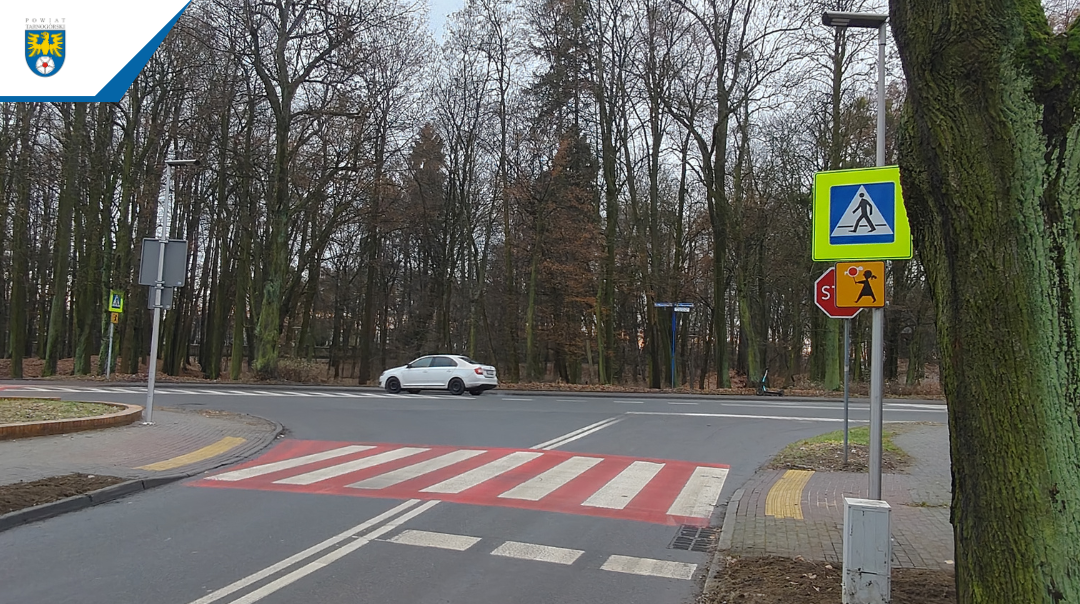 Bezpieczniej na pasach w powiecie tarnogórskim. Zmodernizowano 14 przejść dla pieszych