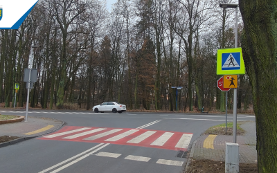 Bezpieczniej na pasach w powiecie tarnogórskim. Zmodernizowano 14 przejść dla pieszych