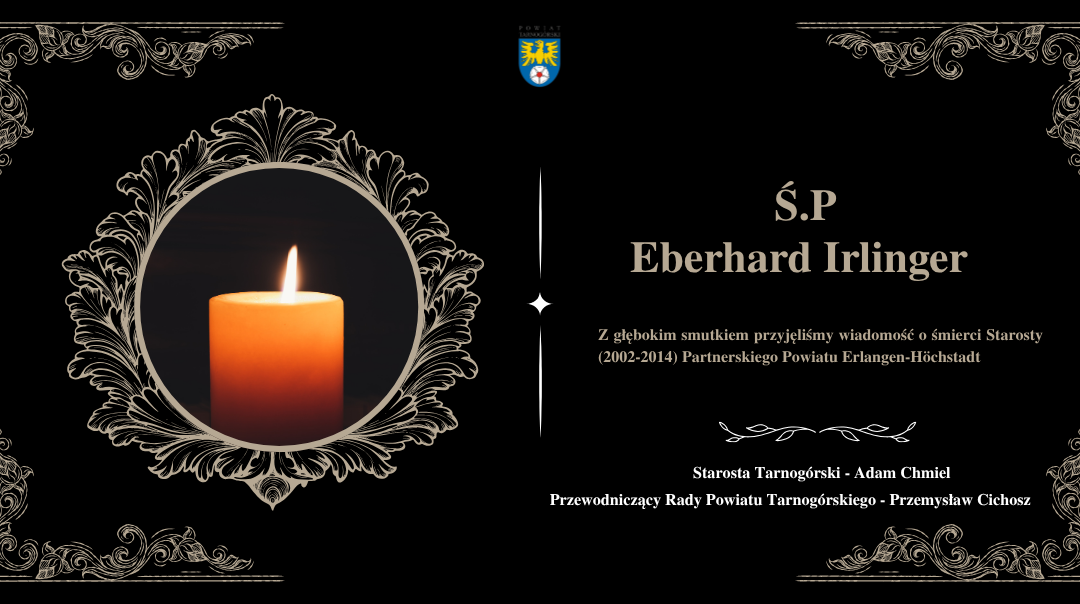 Zmarł Eberhard Irlinger Starosta (2002-2014) Powiatu Patrnerskiego Erlangen-Höchstadt