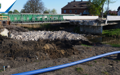 Rozpoczęcie kluczowego etapu budowy mostu przy ul. Drozdka w Kaletach