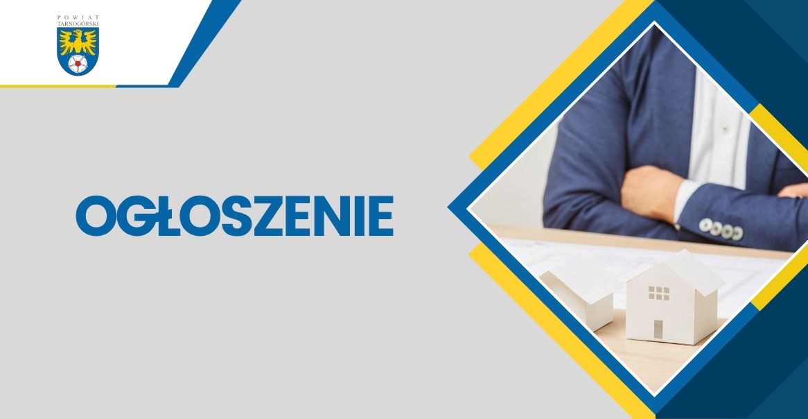 Pierwszy przetarg pisemny nieograniczony na sprzedaż nieruchomości stanowiącej własność Powiatu Tarnogórskiego