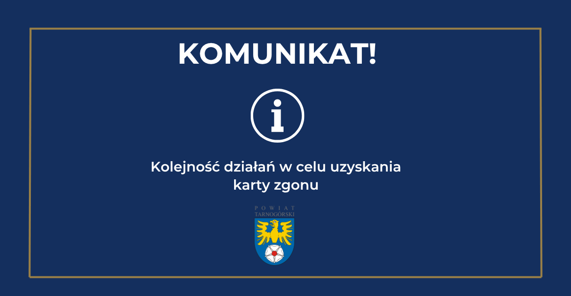 Kolejność działań w celu uzyskania karty zgonu